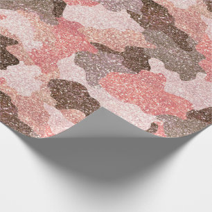 Rose Gold Camouflage Imitate Glitzer Camouflage Gl Geschenkpapier