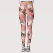 Rose Gold Camouflage Imitate Glitzer Camouflage Gl Leggings (Vorderseite)