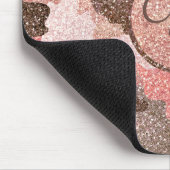Rose Gold Camouflage Imitate Glitzer Camouflage Mi Mousepad (Ecke)