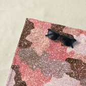 Rose Gold Camouflage Imitats Glitzer Camouflage Mo Strandtuch (Beispiel)