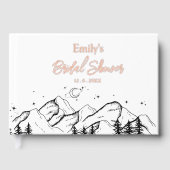 Rose Gold Camp Bridge Brautparty Gästebuch (Vorderseite)
