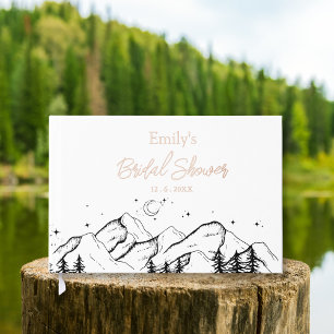 Rose Gold Camp Bridge Brautparty Gästebuch