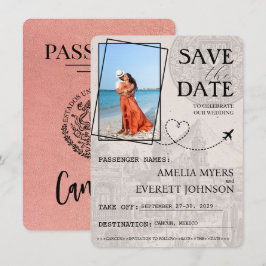 Rose Gold Cancun Pass Save the Date