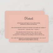 Rose Gold Celestial Wedding Begleitkarte (Vorne/Hinten)