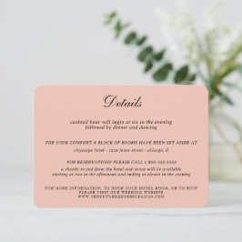 Rose Gold Celestial Wedding Begleitkarte