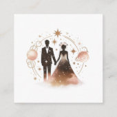 Rose Gold Celestial Wedding Begleitkarte (Rückseite)