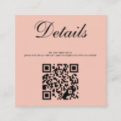 Rose Gold Celestial Wedding Begleitkarte (Vorderseite)