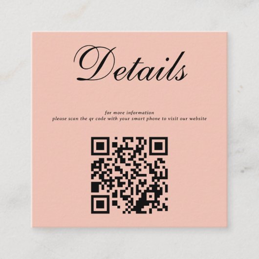 Rose Gold Celestial Wedding Begleitkarte (Vorderseite)