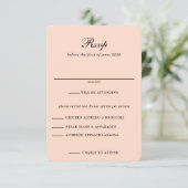 Rose Gold Celestial Wedding RSVP Karte (Stehend Vorderseite)