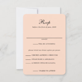 Rose Gold Celestial Wedding RSVP Karte