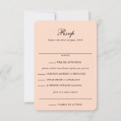 Rose Gold Celestial Wedding RSVP Karte (Vorderseite)