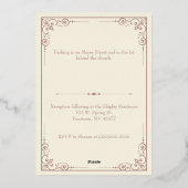 Rose Gold Chalice First Communion Elegance Folieneinladung (Rückseite)