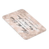 Rose Gold Champagne Bokeh Elegant Save the Date Magnet (Rechte Seite)