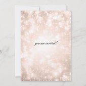 Rose Gold Champagne Bokeh Junggeselinnen-Abschied Einladung (Rückseite)