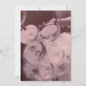 Rose Gold Champagne Brunch & Bubbly Handschrift Einladung (Rückseite)