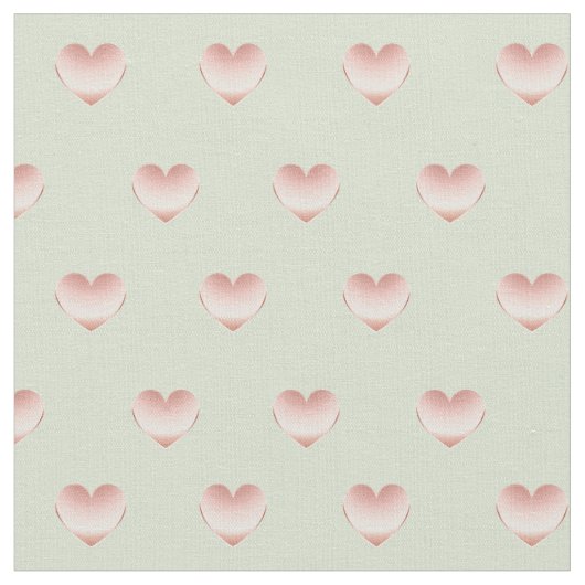 Rose Gold Champagne Metallisches Herzmuster Stoff (Nahaufnahme)