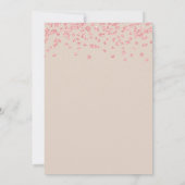 Rose Gold Champagner Glitzer Überraschung Sweet 16 Einladung (Rückseite)