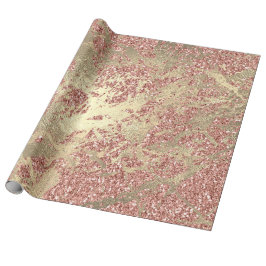Rose Gold Champaigne Glitzer Marble Metalle Strich Geschenkpapier
