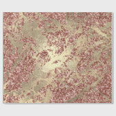 Rose Gold Champaigne Marbella Glitzer Parco Civico Geschenkpapier (Flach)