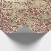 Rose Gold Champaigne Marbella Glitzer Parco Civico Geschenkpapier (Ecke)