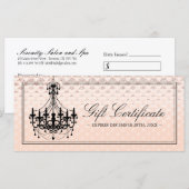 Rose Gold Chandelier Geschenkgutschein (Vorne/Hinten)
