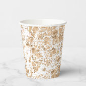 Rose Gold chaotische Marmorgrafik Pappbecher (Links)