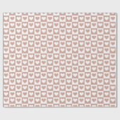 Rose Gold Checkerboard Herzmuster Valentine Geschenkpapier (Flach)