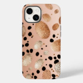 Rose Gold Cheetah Glitzer iPhone Mate Tough Case (Rückseite)