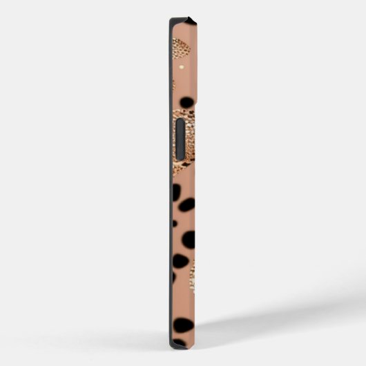 Rose Gold Cheetah Glitzer iPhone Mate Tough Case (Rückseite / Rechts)