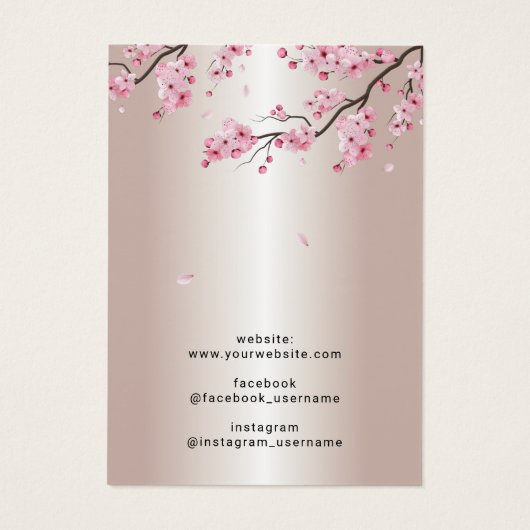 Rose Gold Cherry Blossom Schmuck Earring Display (Rückseite)