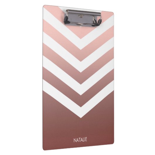 Rose Gold Chevrons Klemmbrett (Rechts)