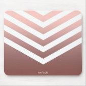 Rose Gold Chevrons Mousepad (Vorne)