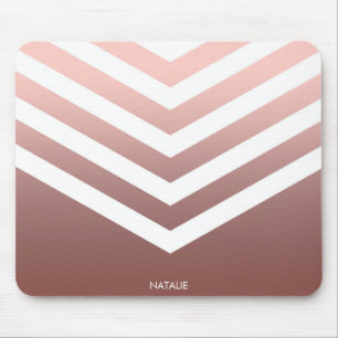 Rose Gold Chevrons Mousepad