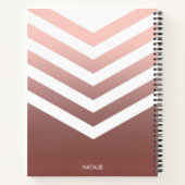 Rose Gold Chevrons Notizblock (Rückseite)
