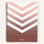 Rose Gold Chevrons Notizblock (Vorderseite)