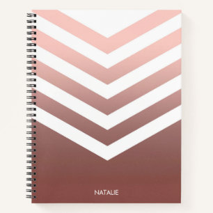 Rose Gold Chevrons Notizblock