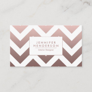 Rose Gold Chevrons Visitenkarte