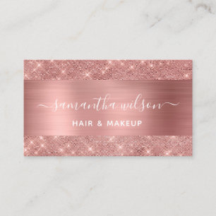 Rose Gold Chic Friseurkarte Visitenkarte