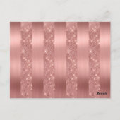Rose Gold Chic Monogram Bridesmaid Vorschlag Postkarte (Rückseite)