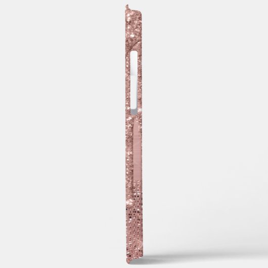 Rose Gold Chic Monogramm Case-Mate iPhone Hülle (Rückseite / Links)