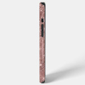 Rose Gold Chic Monogramm iPhone Hülle (Linke Seite)