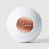Rose Gold Chic Personalisiert Golfball (Vorderseite)