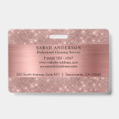 Rose Gold Chic Reinigungsservice Ausweis (Back)