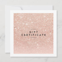 Rose Gold Chic Salon Geschenkgutschein