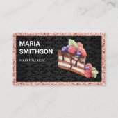 Rose Gold Chocolate Fruchtkuchen Konditorei Koch B Visitenkarte (Vorderseite)