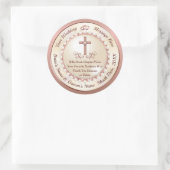 Rose Gold, Christliche Gastgeschenke Hochzeiten St Runder Aufkleber (Tasche)
