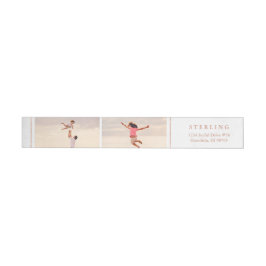 Rose Gold Christmas Holiday Return Address Labels