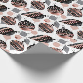 Rose Gold Christmas Ornaments  Geschenkpapier (Ecke)