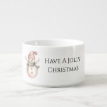 Rose Gold Christmas Snowman Kleine Suppentasse<br><div class="desc">Rose Gold Christmas Snowman</div>