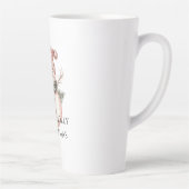 Rose Gold Christmas Snowman Milchtasse (Rechts)